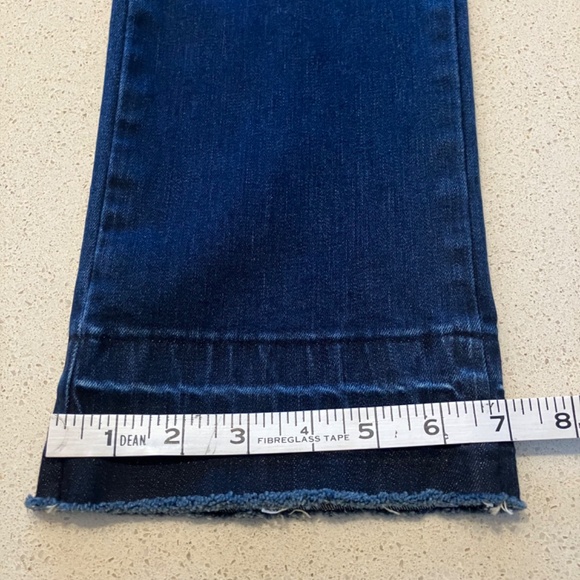 YOGA jeans, classic rise, straight leg, cropped, stretch, dark blue, size small - Picture 10 of 14